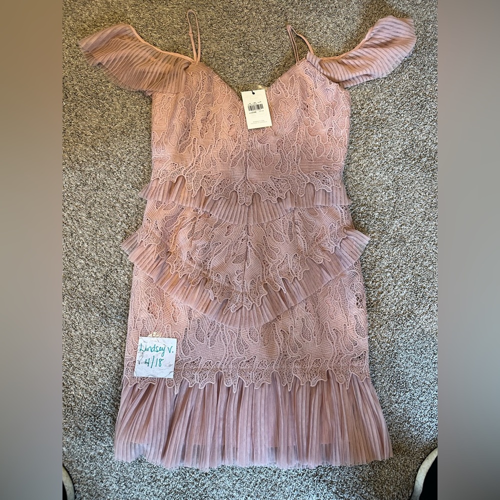 Bardot Blush Lace Dress NWT Size 10